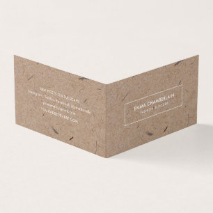 Minimalistisches, modernes, rustikales Kraftpapier Visitenkarten