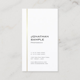 Minimalistisches modernes schicker Gold Schlicht Visitenkarte