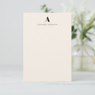 Minimalistisches modernes Schwarz und Creme Person Dankeskarte