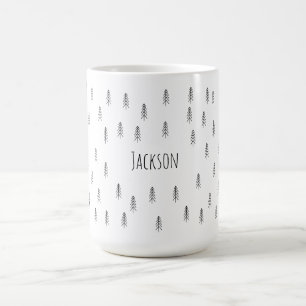 Minimalistisches modernes Schwarz und Weiß – Indiv Kaffeetasse