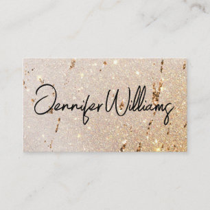 Minimalistisches modernes Skript Gold Beauty Salon Visitenkarte