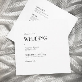 Minimalistisches, modernes Square Art Deco Einladung