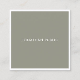 Minimalistisches modernes Template Elegantes profe Quadratische Visitenkarte