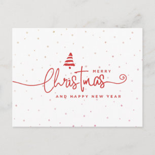 Minimalistisches modernes Weihnachten Rot & Weiß F