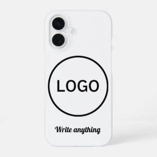 minimalistisches monochromes kreisrundes Logo iPho iPhone 16 Hülle