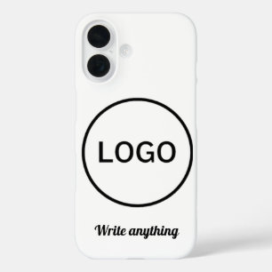 minimalistisches monochromes kreisrundes Logo iPho iPhone 16 Hülle