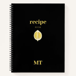 Minimalistisches Monogram-Lemon für benutzerdefini Notizbuch