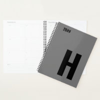 Minimalistisches Monogramm, anfänglich grau