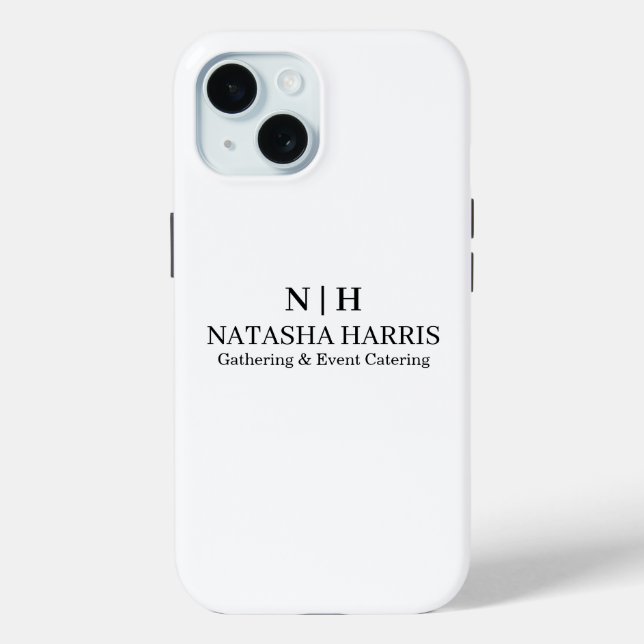 Minimalistisches Monogramm Benutzerdefiniertes Ges Case-Mate iPhone Hülle (Rückseite)
