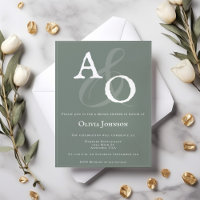 Minimalistisches Monogramm-Brautparty für Sage Gre