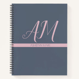 Minimalistisches Monogramm-Bullet-Journal Notizbuch
