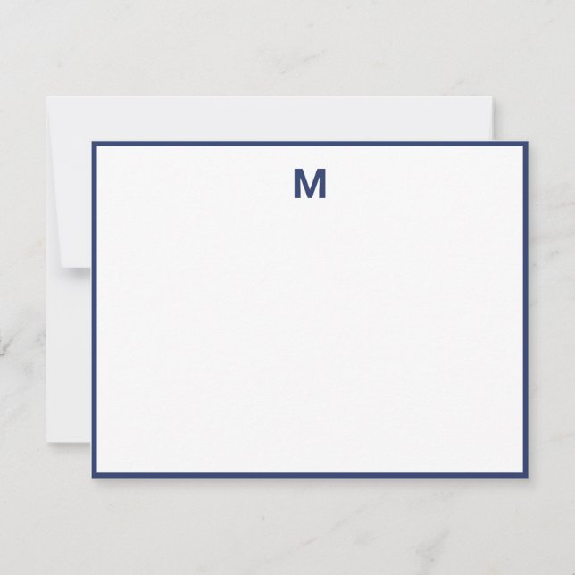 Minimalistisches Monogramm eines fett formatierten Mitteilungskarte (Vorderseite)