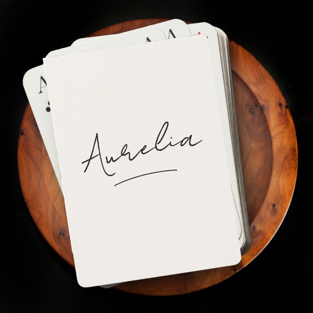 Minimalistisches Monogramm einfach Spielkarten (Von Creator hochgeladen)