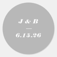 Minimalistisches Monogramm Elegant Gray Stilvolle 