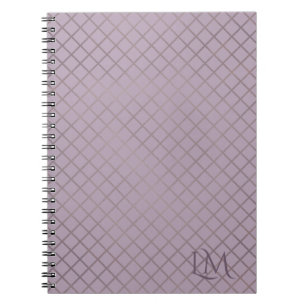 Minimalistisches Monogramm Gold & Lavendel-Taupe Notizblock