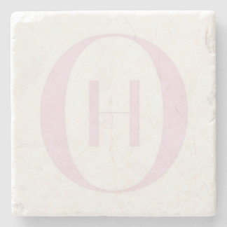 Minimalistisches Monogramm H Marmorstein Untersetz Steinuntersetzer