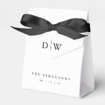 Minimalistisches Monogramm-Hochzeitskerze