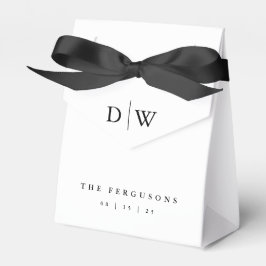 Minimalistisches Monogramm-Hochzeitskerze Geschenkschachtel