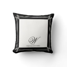 Minimalistisches Monogramm in Schwarz und Weiß