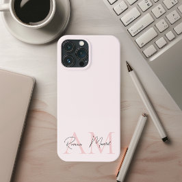 Minimalistisches Monogramm Initial- und Namenspate Case-Mate iPhone Hülle