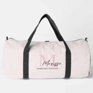 Minimalistisches Monogramm Initial- und Namenspate Duffle Bag