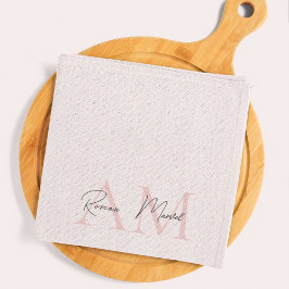 Minimalistisches Monogramm Initial- und Namenspate Geschirrtuch