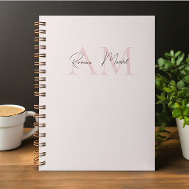 Minimalistisches Monogramm Initial- und Namenspate Notizblock