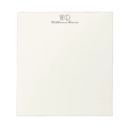 Minimalistisches Monogramm-Lehrer-Notizbuch Notizblock