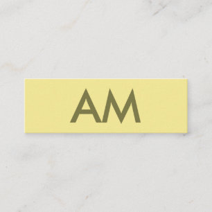Minimalistisches Monogramm Mini Visitenkarte