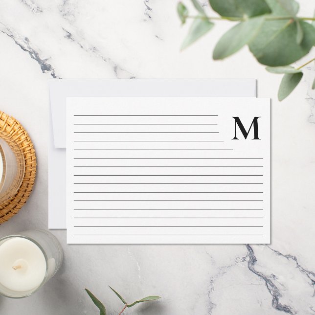 Minimalistisches Monogramm Mitteilungskarte (Von Creator hochgeladen)