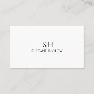 Minimalistisches Monogramm Modern Visitenkarte