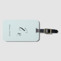 Minimalistisches Monogramm Name Elegantes Mintgrün