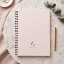 Minimalistisches Monogramm Name Elegantes Rosa