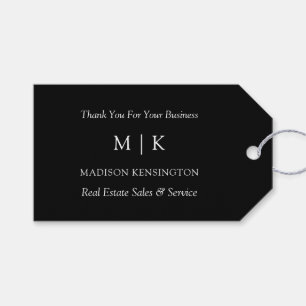 Minimalistisches Monogramm oder Logo-Geschäft Geschenkanhänger