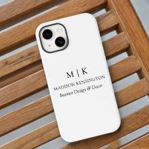 Minimalistisches Monogramm oder Logo hinzufügen Case-Mate iPhone Hülle