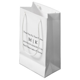 Minimalistisches Monogramm oder Logo hinzufügen Kleine Geschenktüte