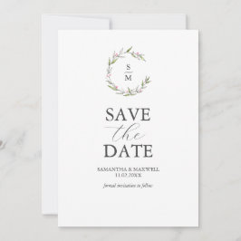 Minimalistisches Monogramm Save the Date