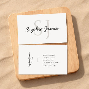 Minimalistisches Monogramm-Schrift-Haustiersitting Visitenkarte