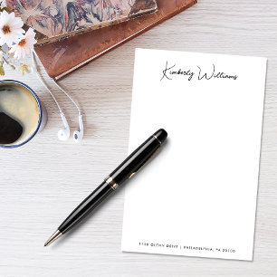 Minimalistisches Monogramm Signature-Script Person Briefpapier