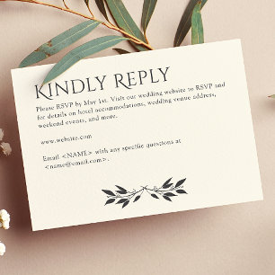 Minimalistisches Monogramm Streifen weich RSVP Karte