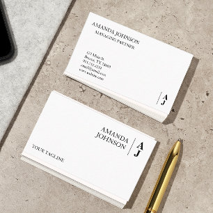 Minimalistisches Monogramm Visitenkarte