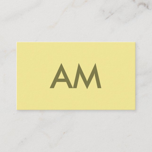 Minimalistisches Monogramm Visitenkarte (Vorderseite)