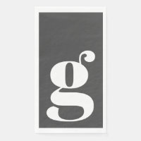 Minimalistisches monogrammiertes Initial fett Schw