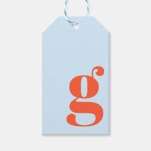 Minimalistisches monogrammiertes Retro-Initial Bla Geschenkanhänger