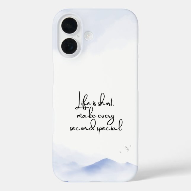 Minimalistisches Motivierend Angebot für Aquarellf iPhone 16 Hülle (Rückseite)