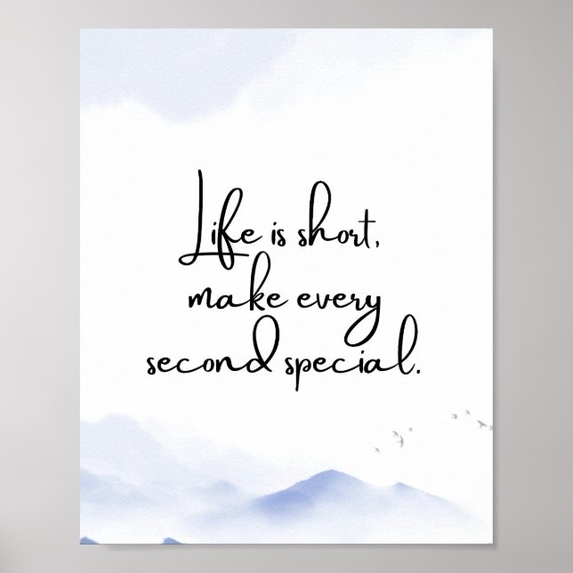 Minimalistisches Motivierend Angebot für Aquarellf Poster (Vorne)