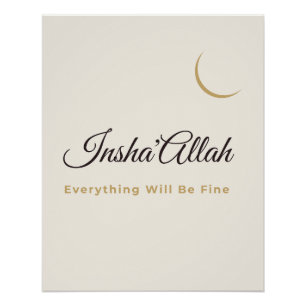 Minimalistisches muslimisches Ästhetik-Poster Poster
