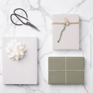 Minimalistisches natürliches erdige Waldthema Geschenkpapier Set