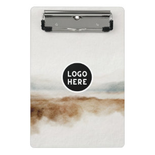 Minimalistisches natürliches Wasserfarben-Abstrakt Mini Klemmbrett