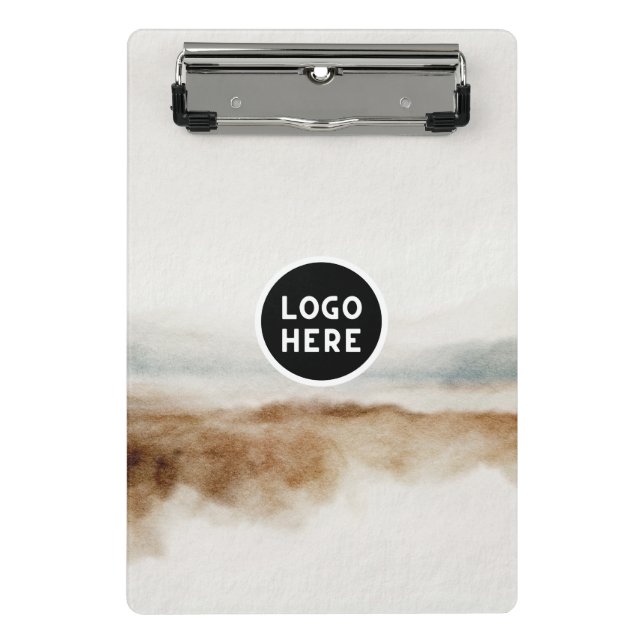 Minimalistisches natürliches Wasserfarbmuster Abst Mini Klemmbrett (Vorderseite)